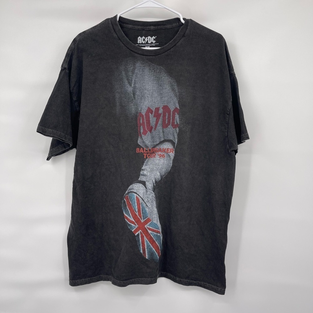 ACDC NWOT black gray shoe graphic short sleeve tee